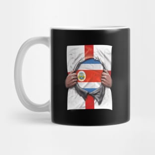 Costa Rica Flag English Flag Ripped - Gift for Costa Rican From Costa Rica Mug